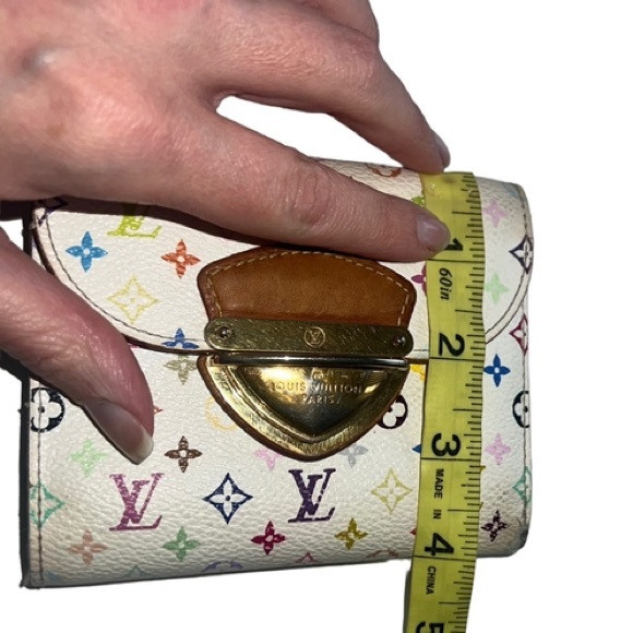Authentic Louis Vuitton x Takashi Murakami White Multicolor Joey Wallet - Picture 7 of 17